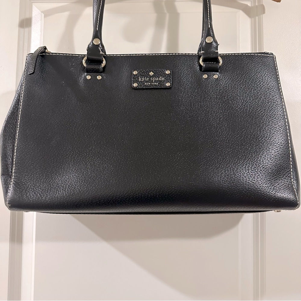 Kate Spade New York Martine Wellesley Wkru1659 Tote Purse - Black Leather Bag